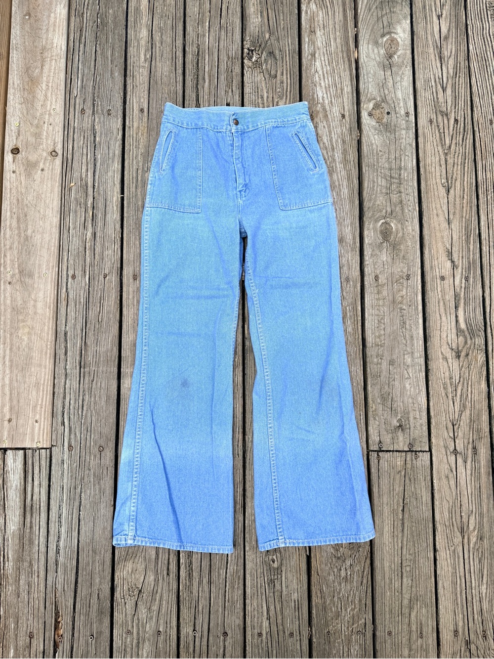 Vintage 1970s Sportswear International Denim Bell Bottom Jeans - Picture 2 of 11